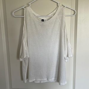 Divided Shoulder Cut Out Top